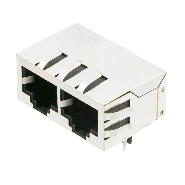 High Quality micro usb connector - ARJ12A-MCSA-MU2 With 100 Base-T Magnetic 1×2 Port RJ45 Connector – Zhusun